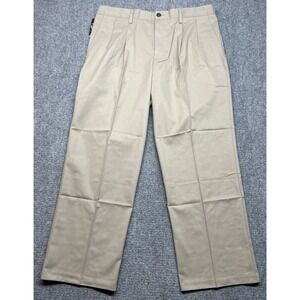Dockers WF Pants Mens 36X29 Beige Easy Khaki Pleated Classic Fit D3 Comfort New